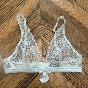 Cosabella Ivory Lace Bralette Bra Size Small Made in Italy Feminine Romantic